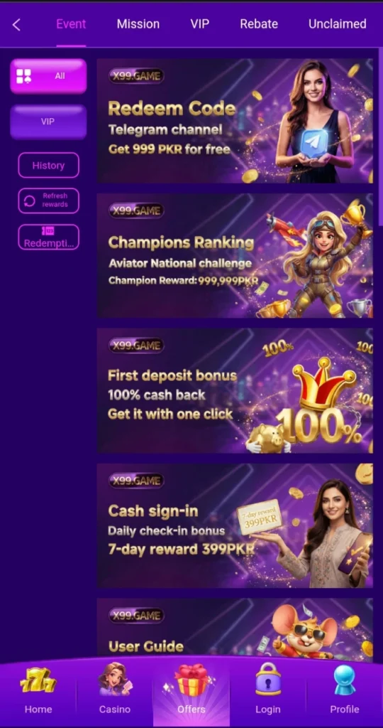 earn real cash bonusses in X99 game download latest version 2026